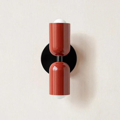 Modern Metal Cylinder LED Wall Sconce 2-Light