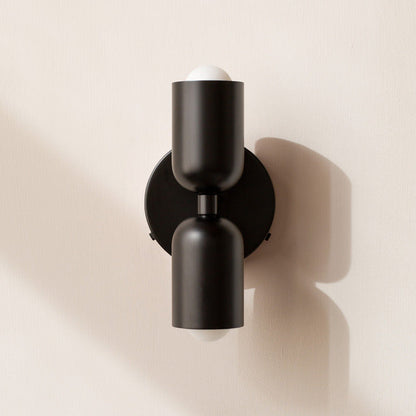 Contemporary Minimalist Cylinder Wall Sconce LED 2-Light