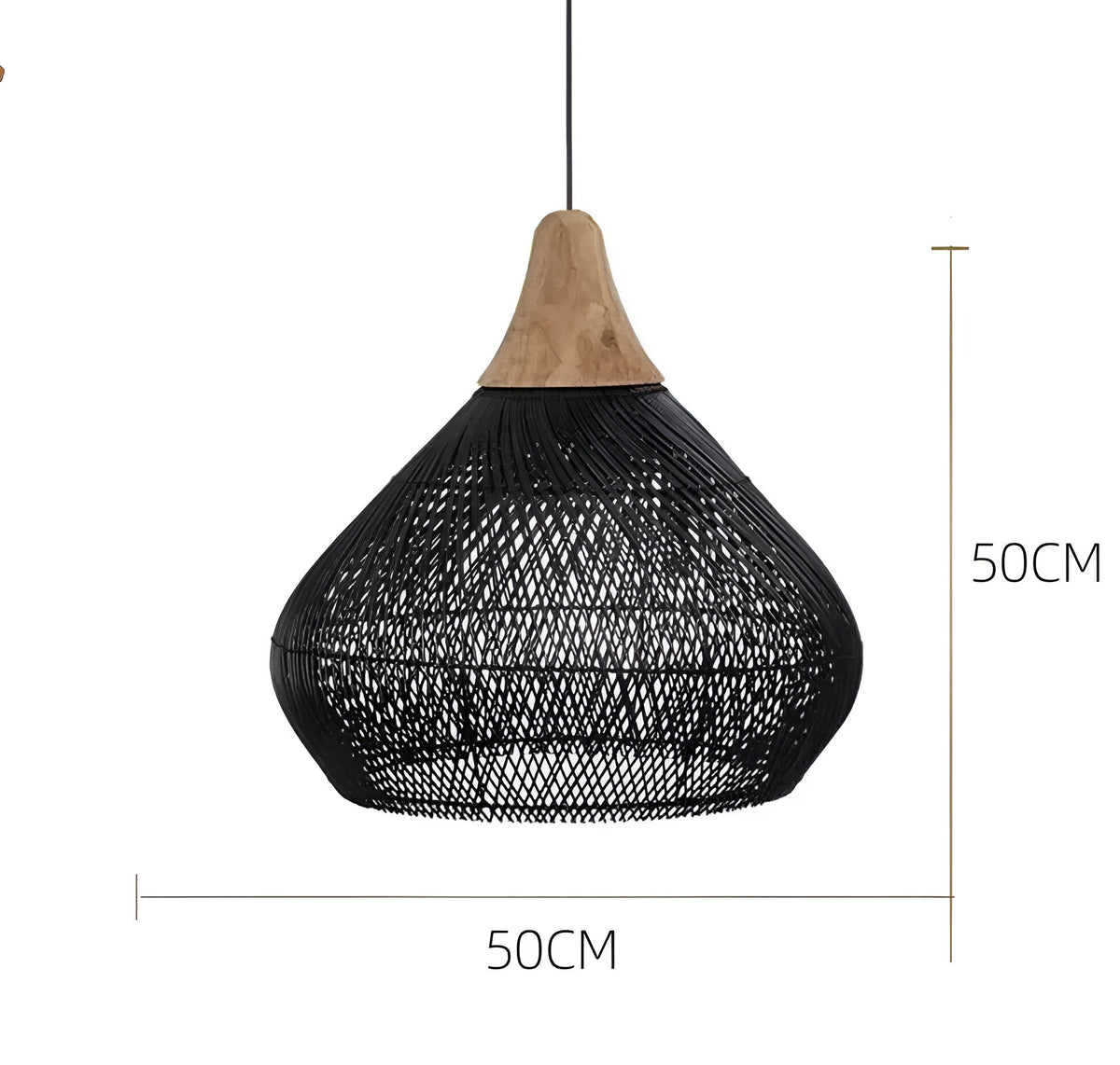 Bohemian Rattan Hand-Woven Dome Pendant Light 1-Light