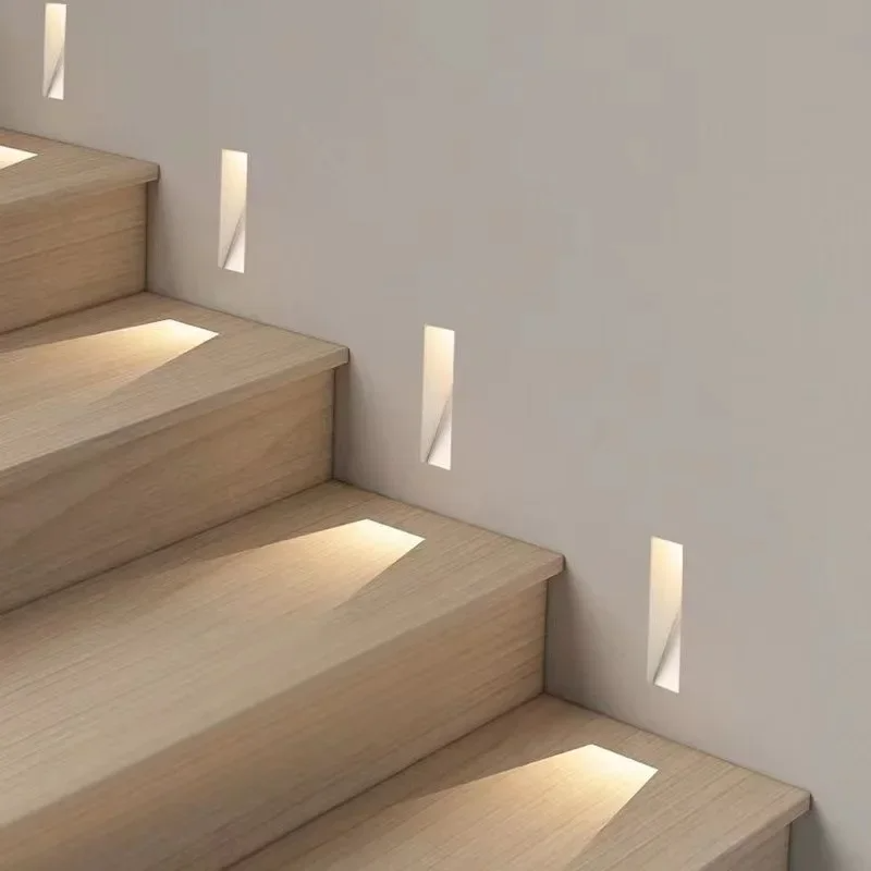 Scandinavian Frameless Stainless-Steel Stair LED Wall 1-Light