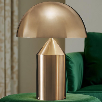 Scandinavian Brass Dome LED Table Lamp 3-Light
