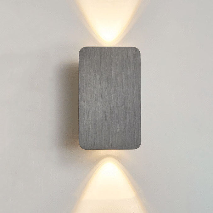 Scandinavian Minimalist Glass Rectangular LED Wall Sconce Light 2-light