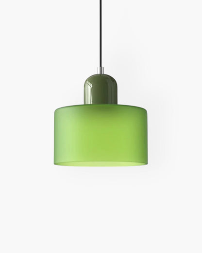 Contemporary Glass Cylinder Pendant 1-Light