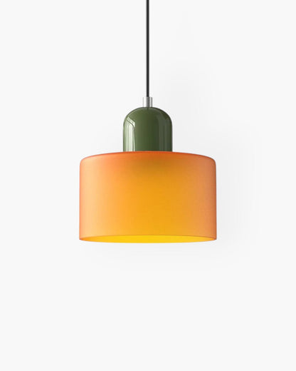 Contemporary Glass Cylinder Pendant 1-Light