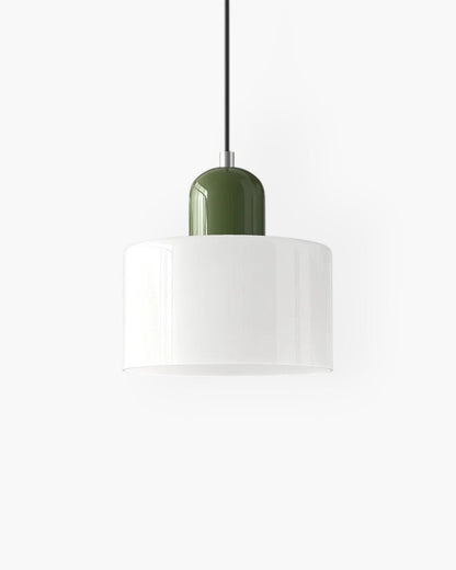 Contemporary Glass Cylinder Pendant 1-Light
