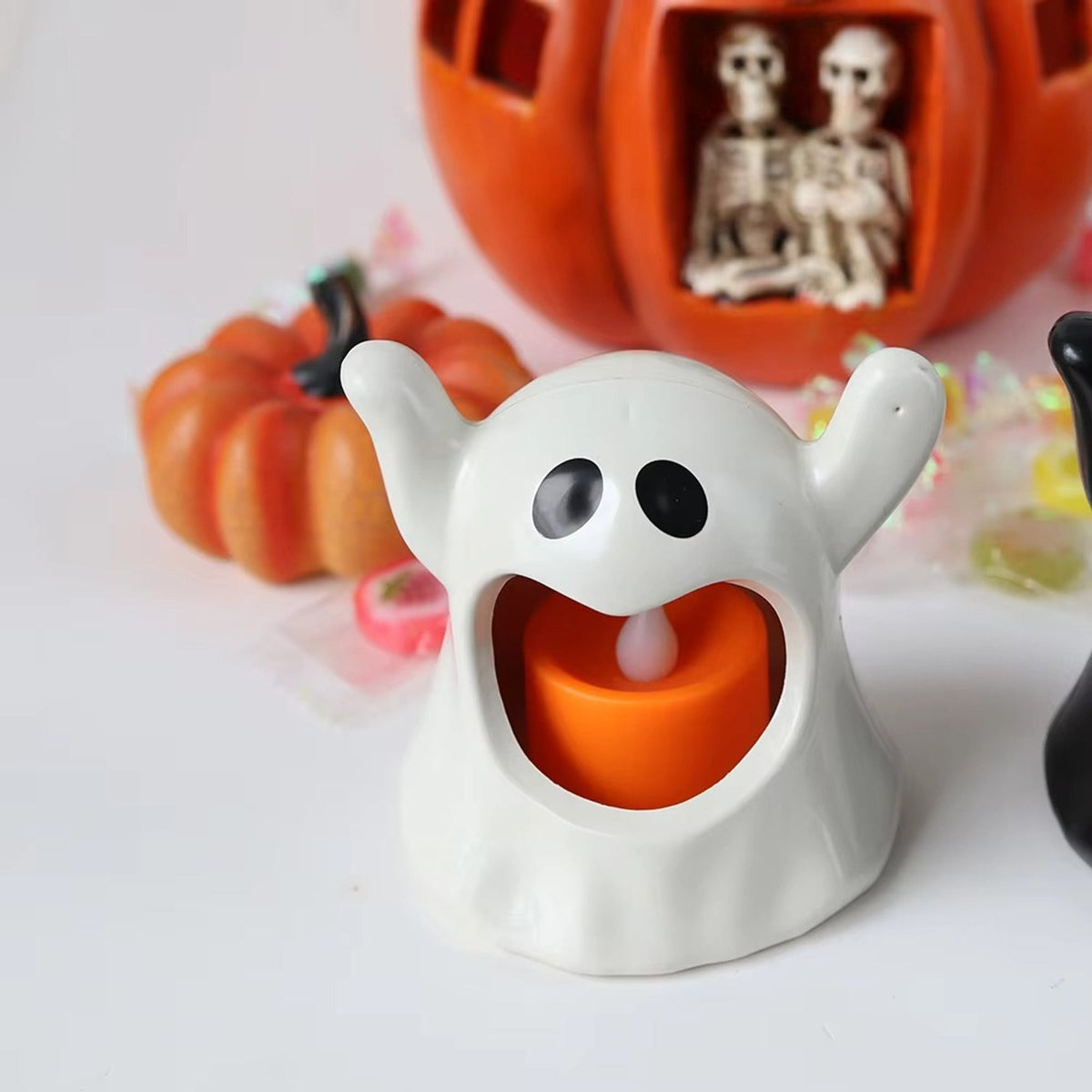 Halloween Ghost Lamp LED Battery Operated Table Light