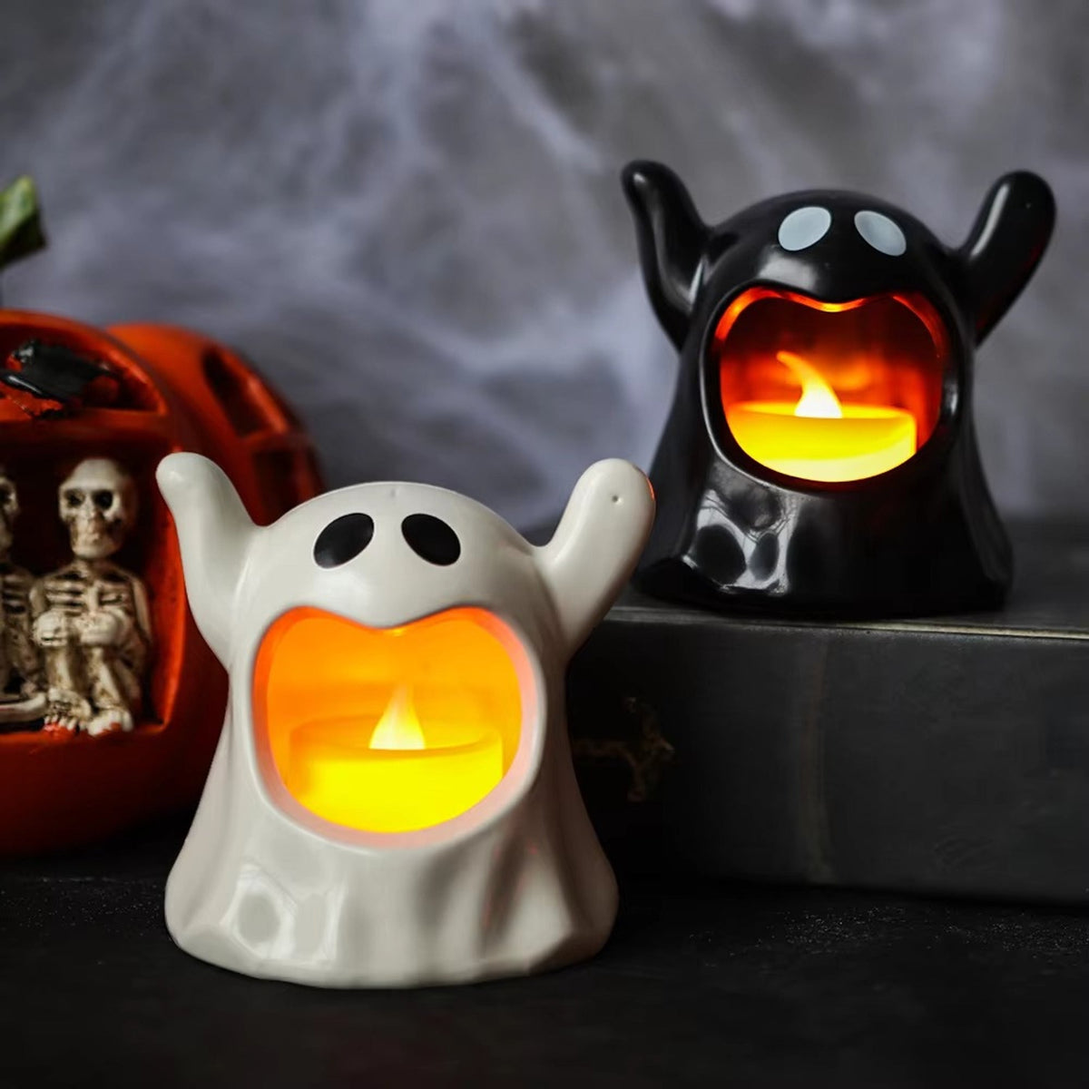 Halloween Ghost Lamp LED Battery Operated Table Light