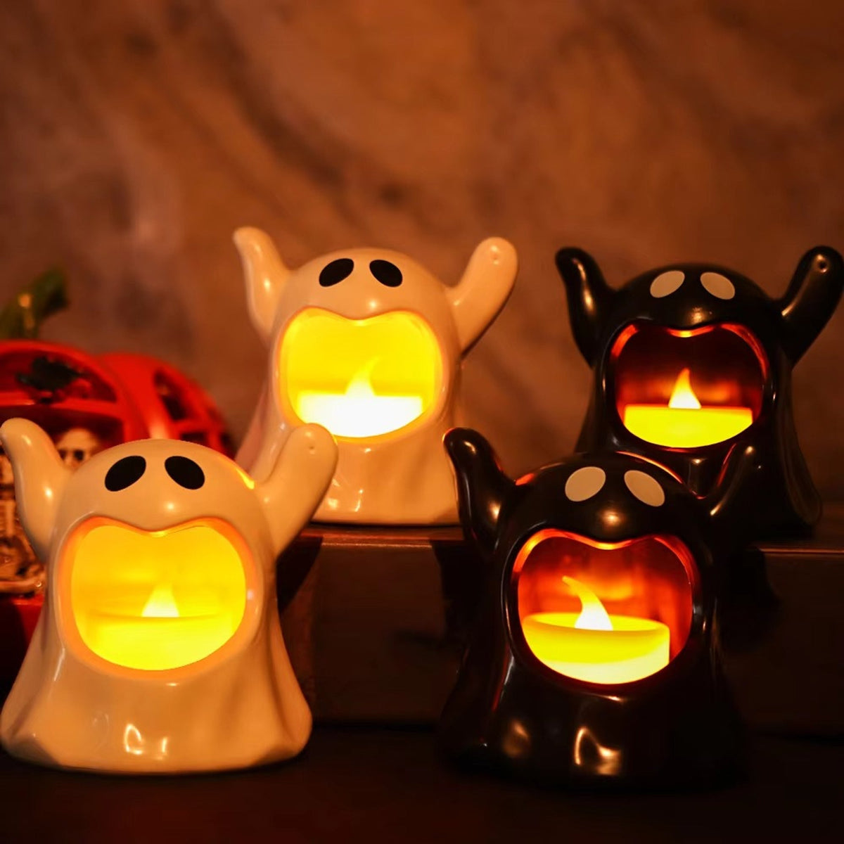 Halloween Ghost Lamp LED Battery Operated Table Light