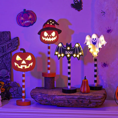 Halloween LED Lights Decorations Ghost Pumpkin Table Decor Party Themed