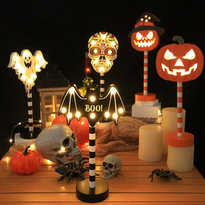 Halloween LED Lights Standing Table Decoration Plastic Spooky Party Accent