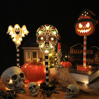 Halloween LED Lights Standing Table Decoration Plastic Spooky Party Accent