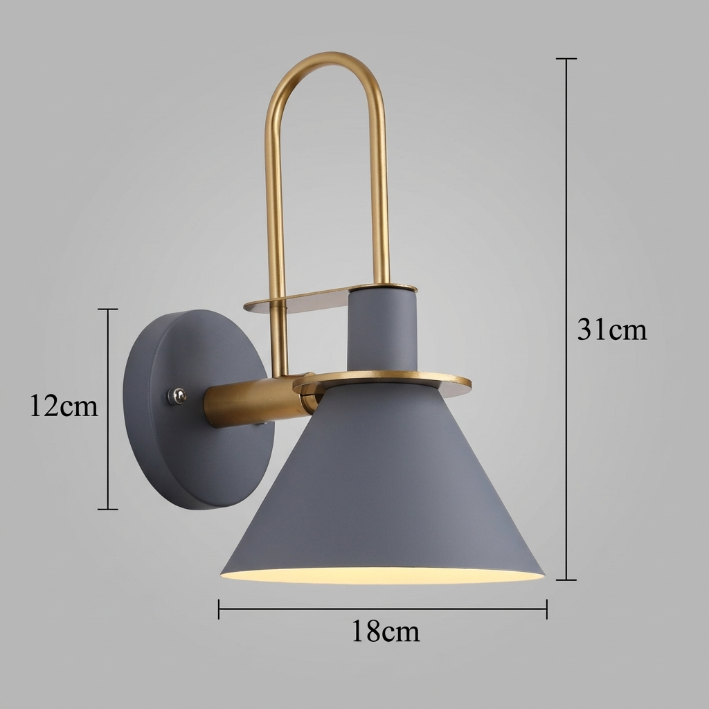 Contemporary Cone Wall Sconce 1-Light