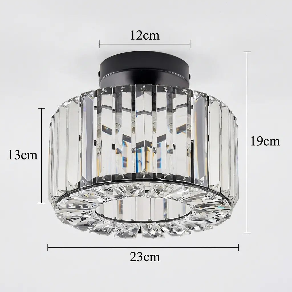 Elegant Crystal Flush Mount Ceiling Light Fixture – Contemporary LED...
