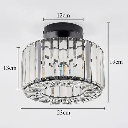 Elegant Crystal Flush Mount Ceiling Light Fixture – Contemporary LED...