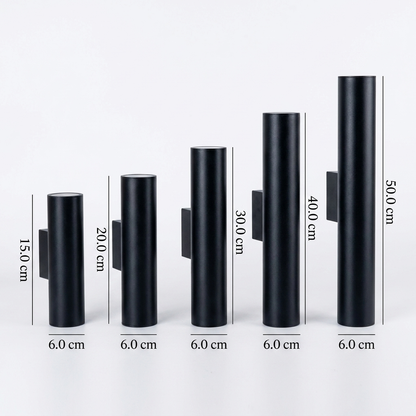 Contemporary Cylindrical LED 2-Light Wall Sconce
