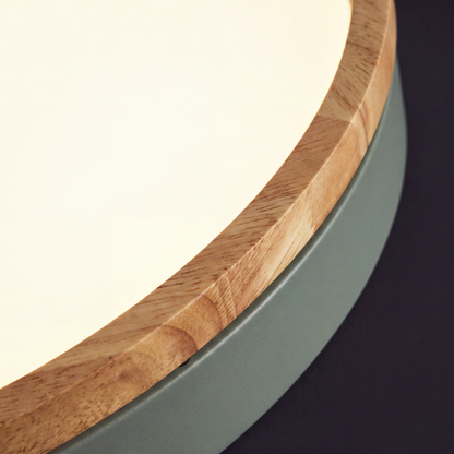 Scandinavian Wood Dimmable Remote Ceiling Light 1-Light
