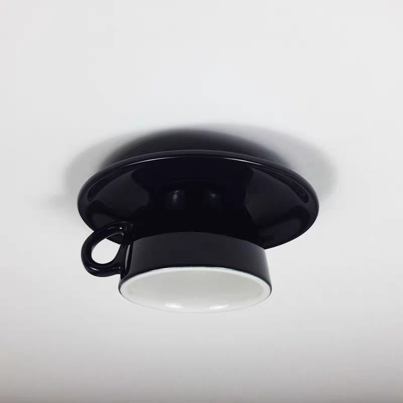 Modern Ceramic Semi-Flush Ceiling Light 1-Light