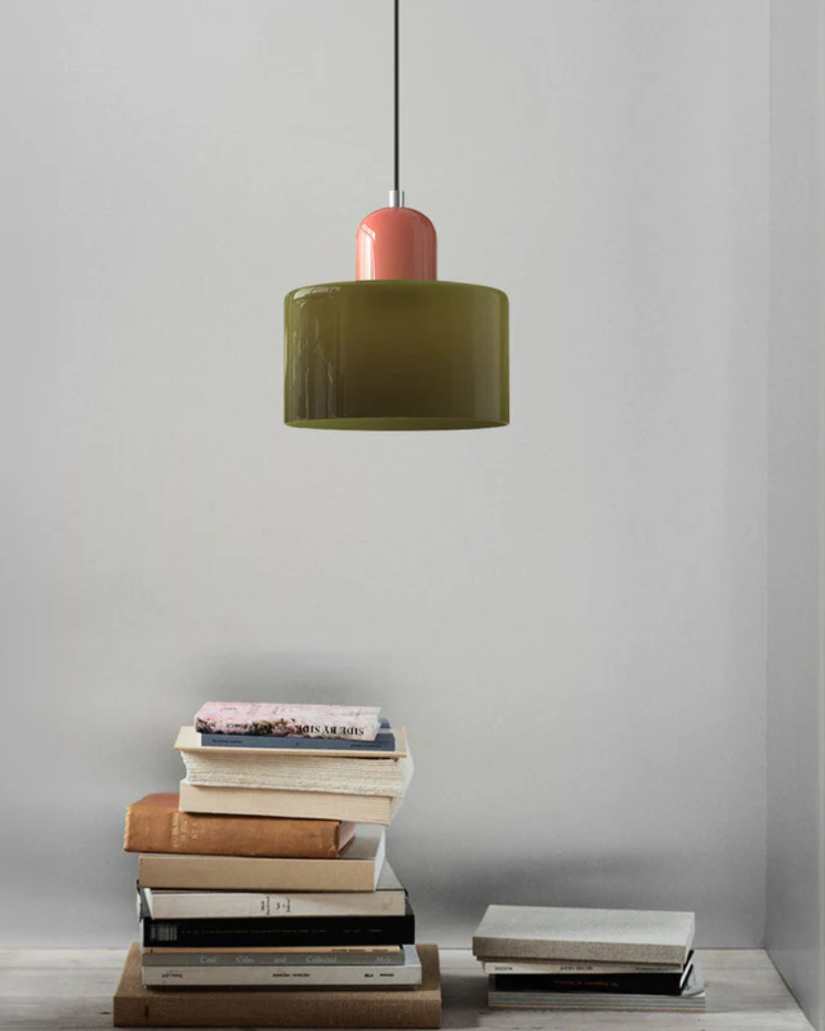 Contemporary Glass Cylinder Pendant 1-Light