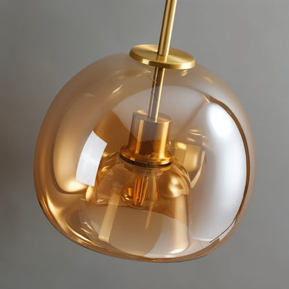 Modern Glass Hardwired Ceiling Light 1-Light