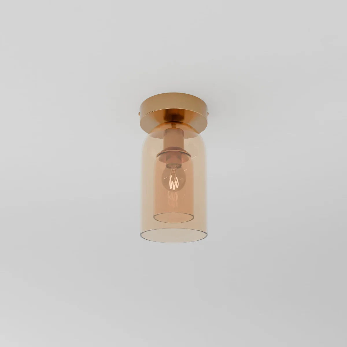 Modern Glass Hardwired Ceiling Light 1-Light