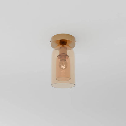 Modern Glass Hardwired Ceiling Light 1-Light