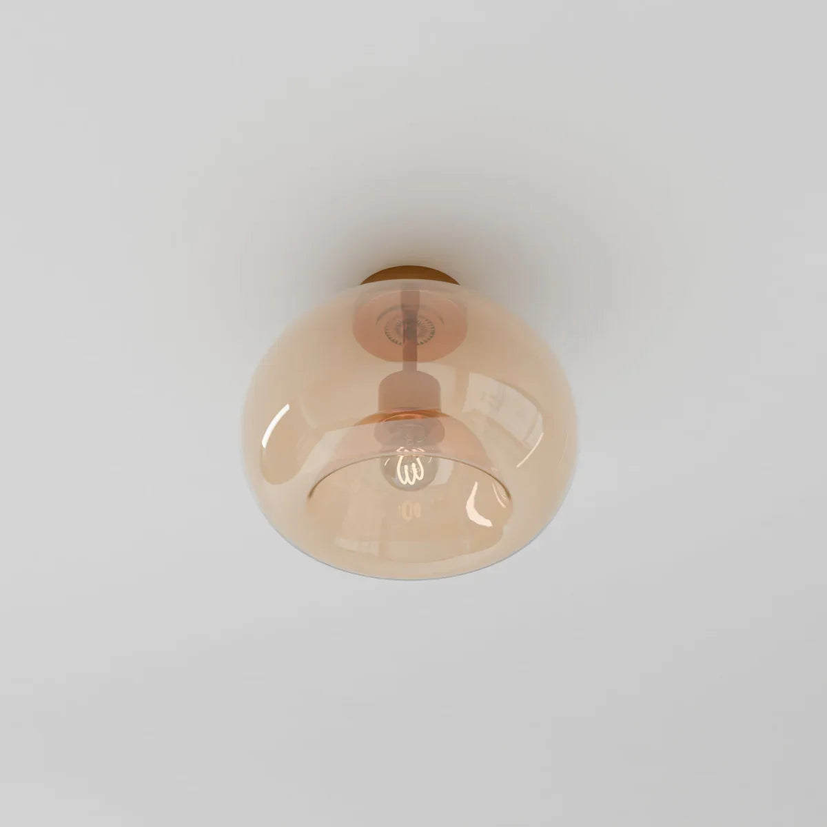 Modern Glass Hardwired Ceiling Light 1-Light
