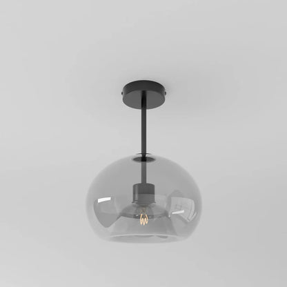 Modern Glass Hardwired Ceiling Light 1-Light