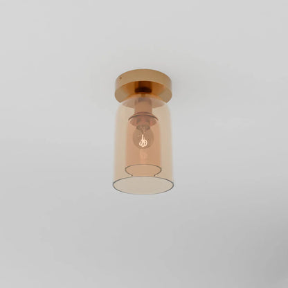 Modern Glass Hardwired Ceiling Light 1-Light