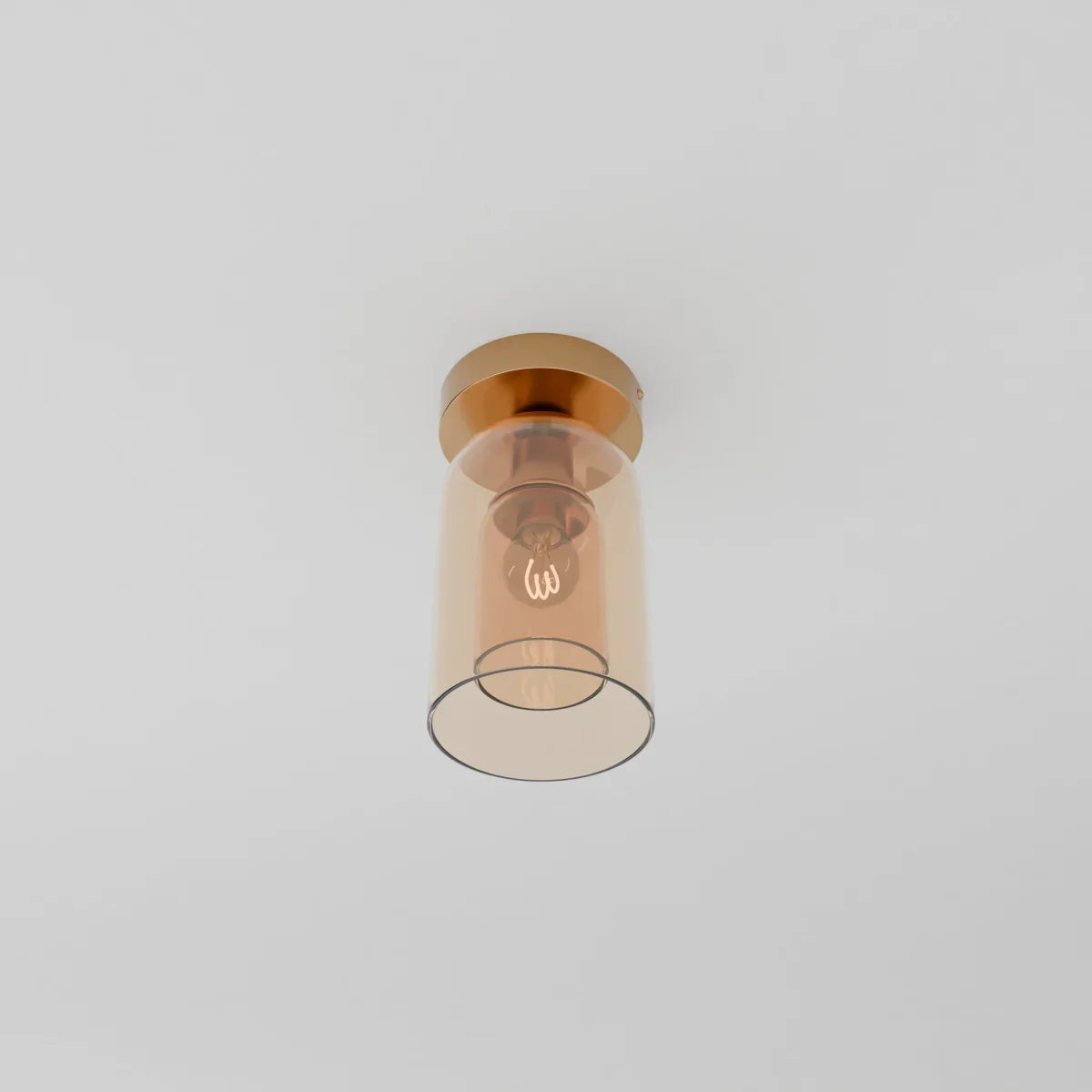 Modern Glass Hardwired Ceiling Light 1-Light