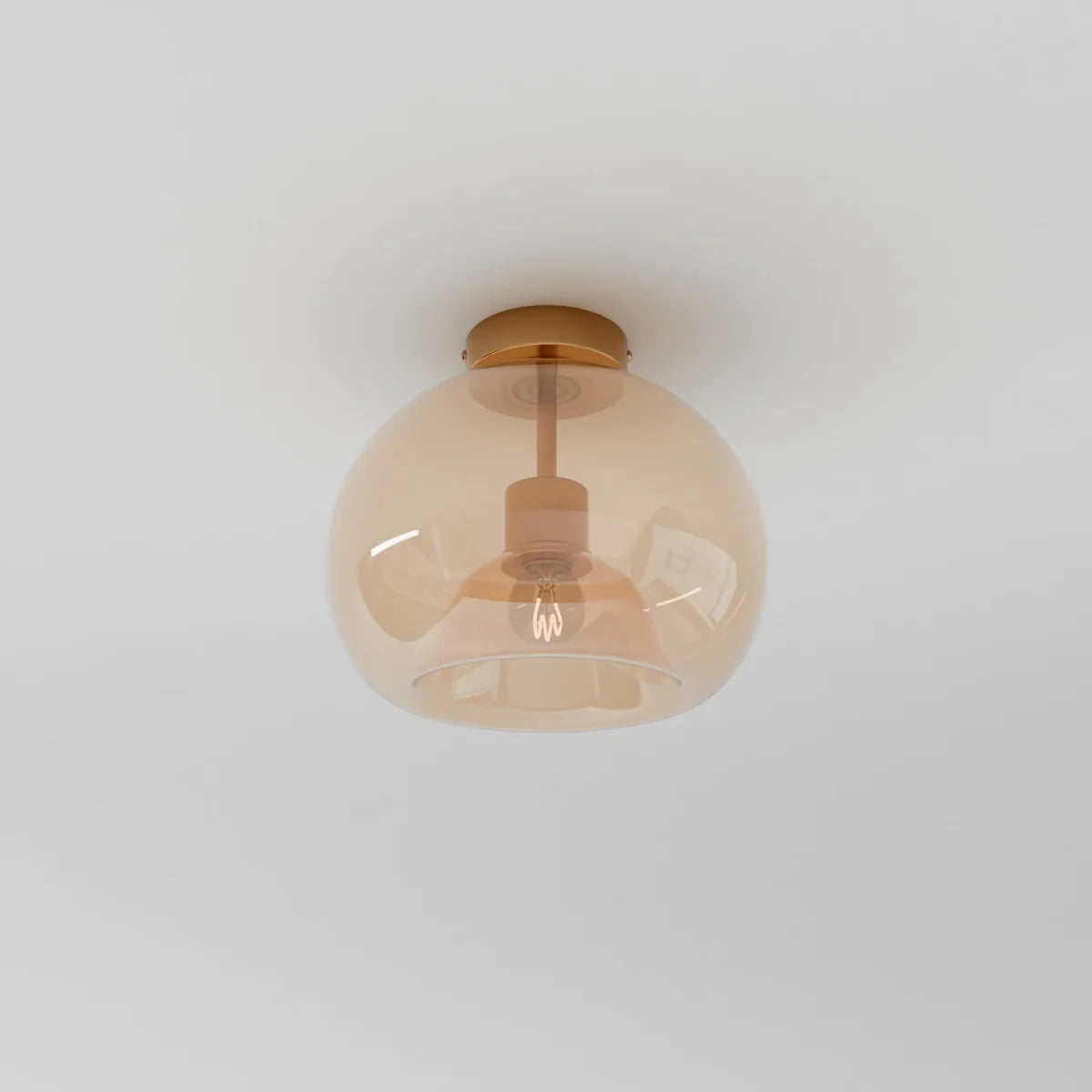 Modern Glass Hardwired Ceiling Light 1-Light