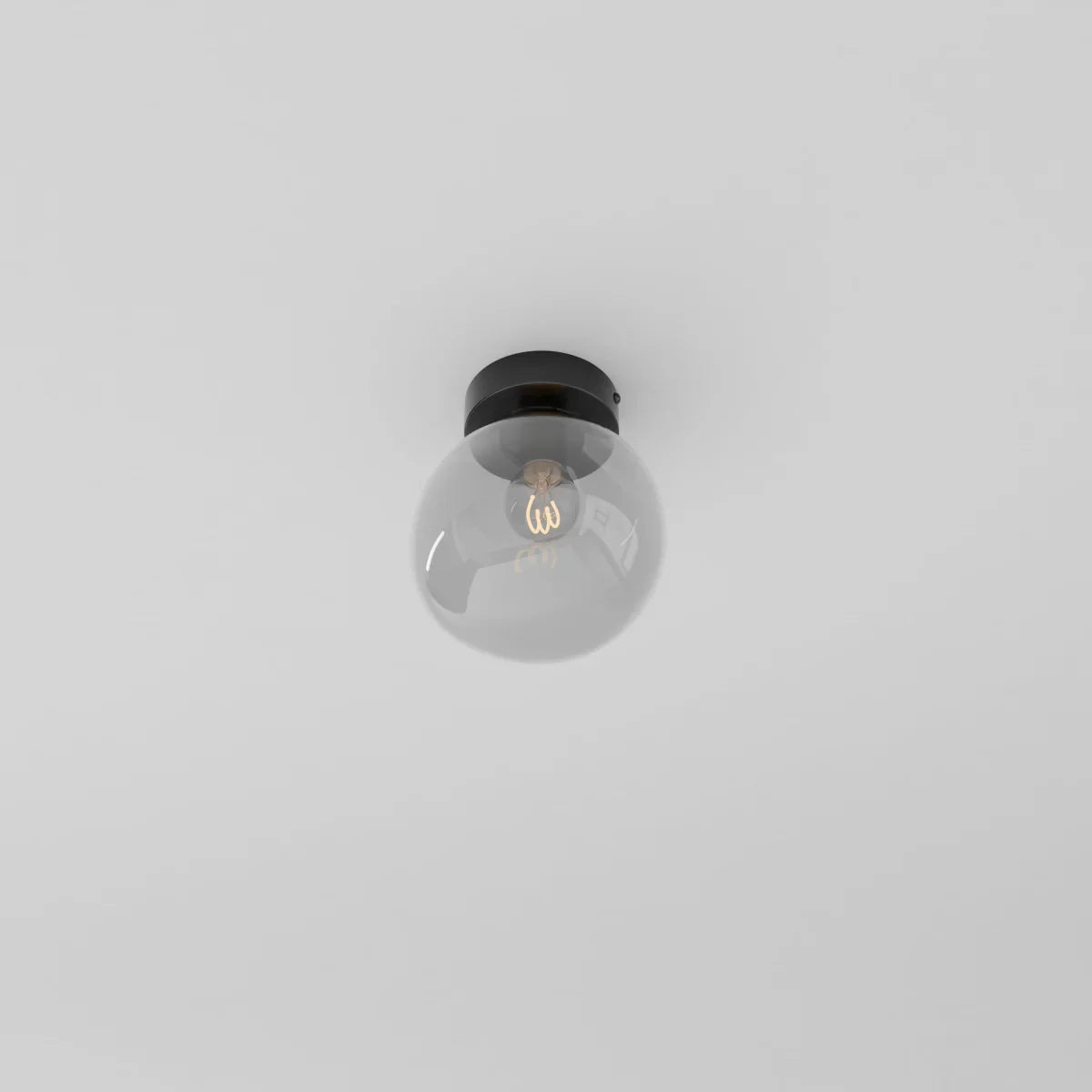 Modern Glass Hardwired Ceiling Light 1-Light