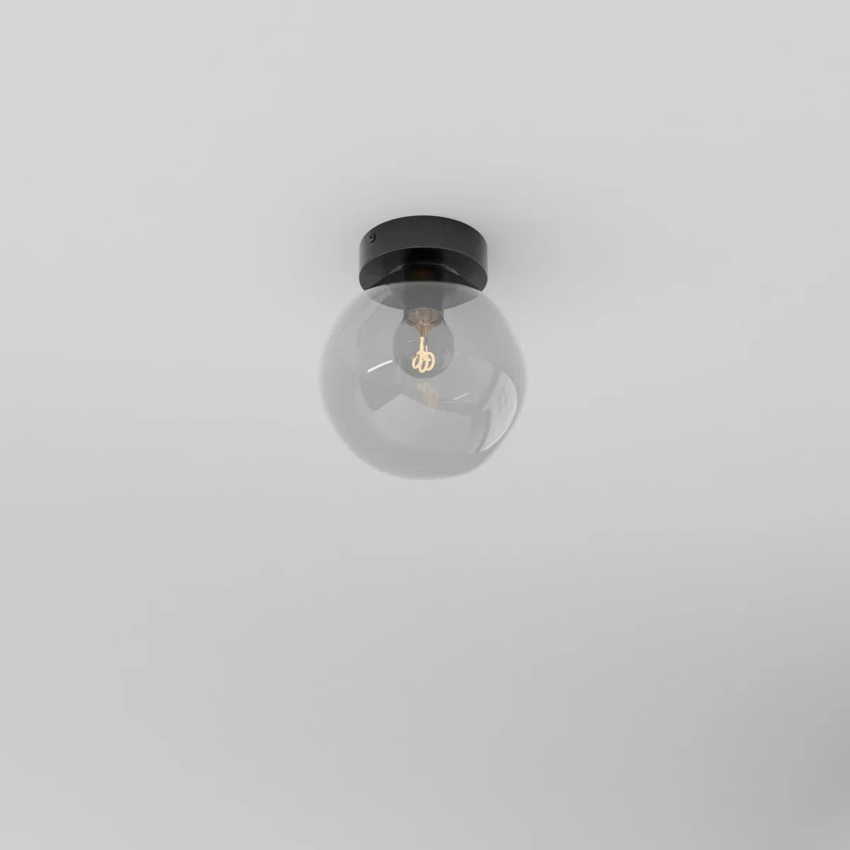 Modern Glass Hardwired Ceiling Light 1-Light