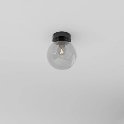 Modern Glass Hardwired Ceiling Light 1-Light