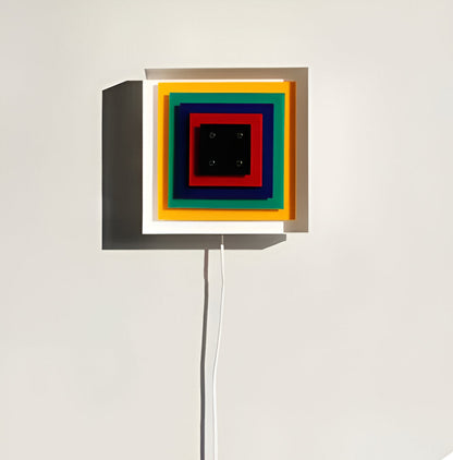 Memphis Bauhaus-Inspired Square Wall Sconce LED 1-Light
