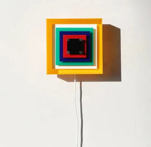 Memphis Bauhaus-Inspired Square Wall Sconce LED 1-Light