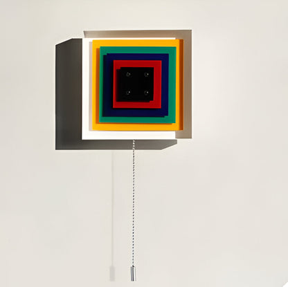 Memphis Bauhaus-Inspired Square Wall Sconce LED 1-Light