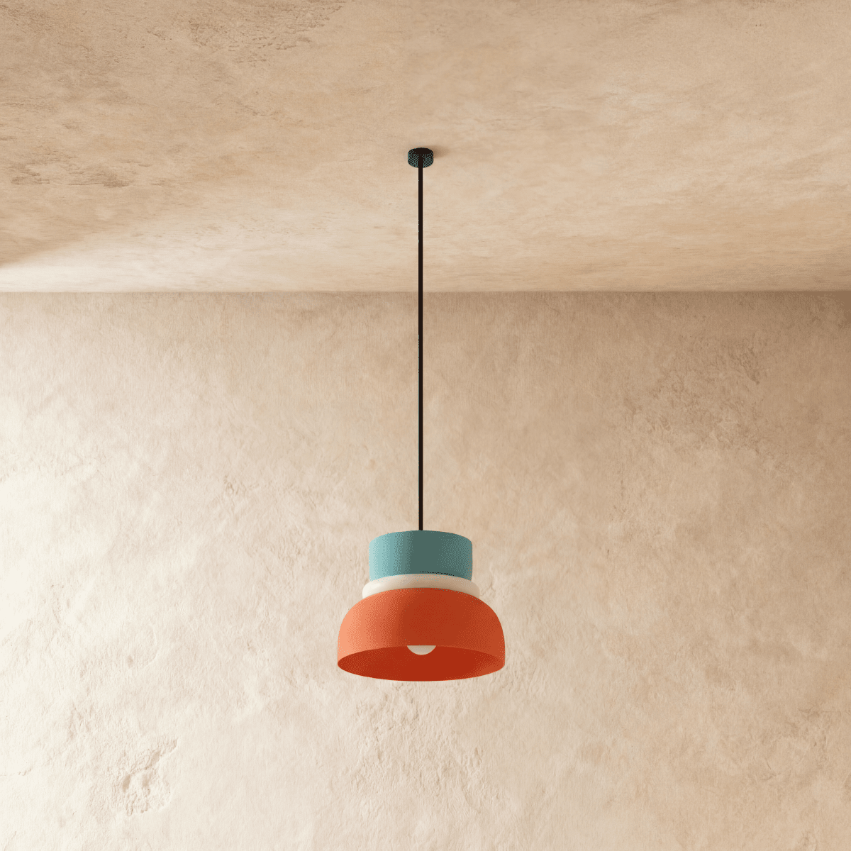 Modern Aluminium Dome Acrylic Pendant Light 1-Light