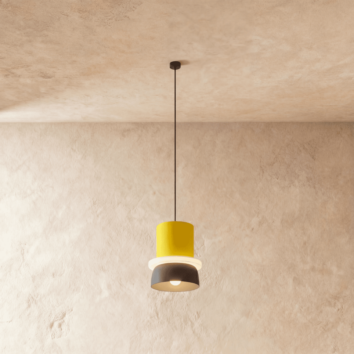 Modern Aluminium Dome Acrylic Pendant Light 1-Light