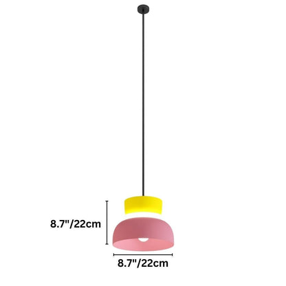 Modern Aluminium Dome Acrylic Pendant Light 1-Light