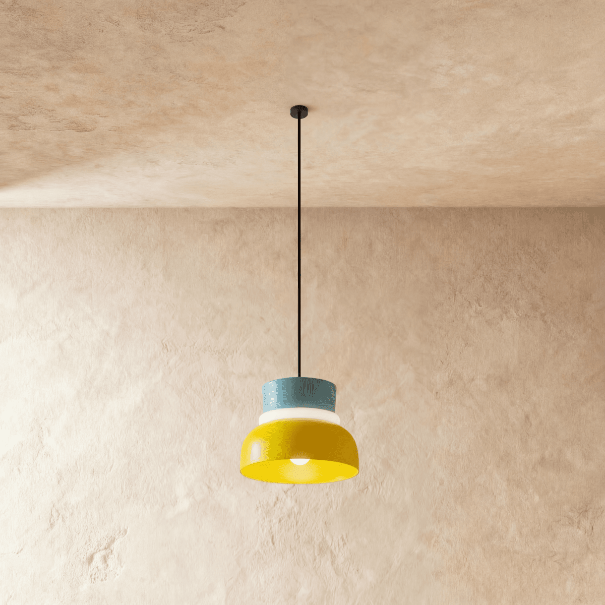Modern Aluminium Dome Acrylic Pendant Light 1-Light