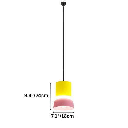 Modern Aluminium Dome Acrylic Pendant Light 1-Light