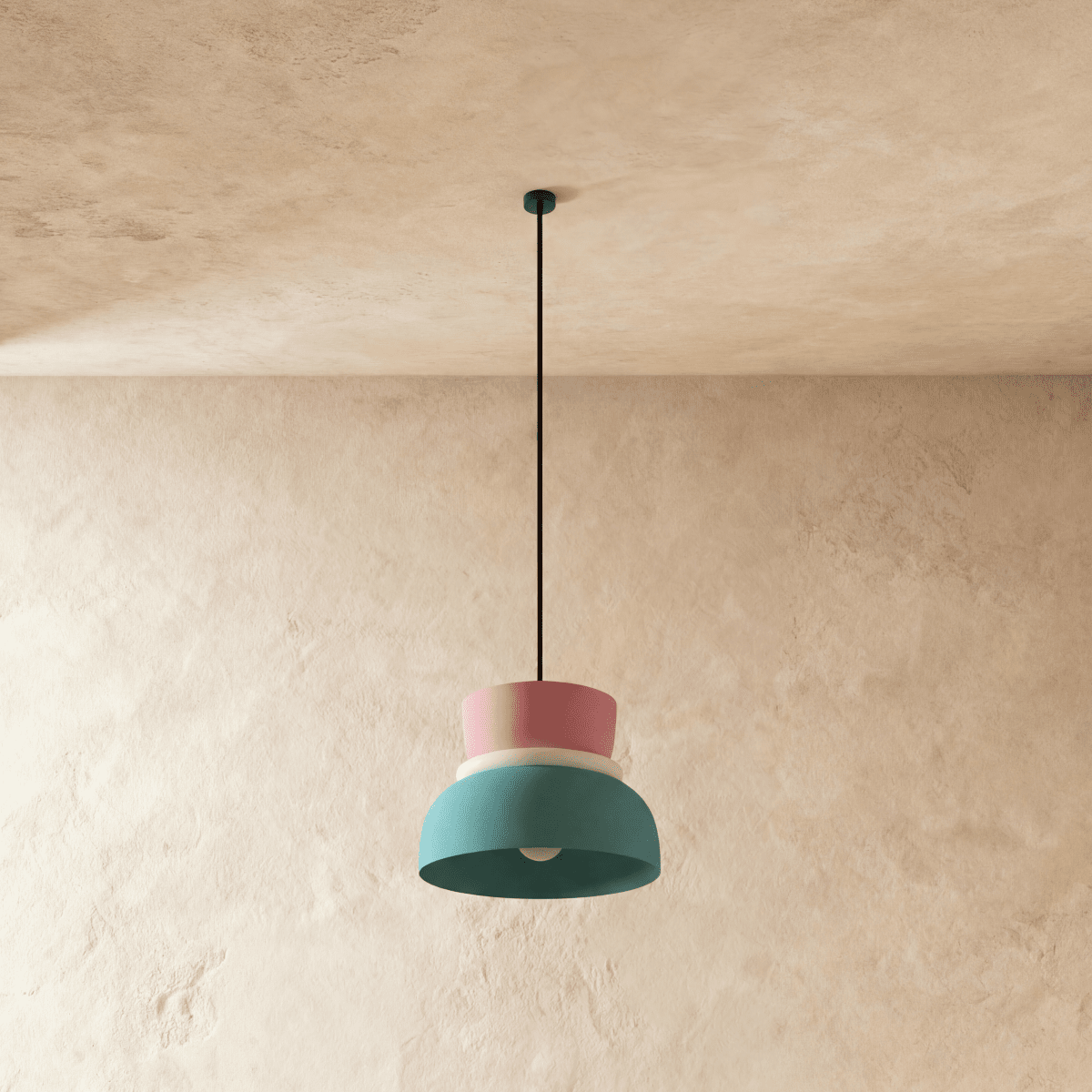 Modern Aluminium Dome Acrylic Pendant Light 1-Light