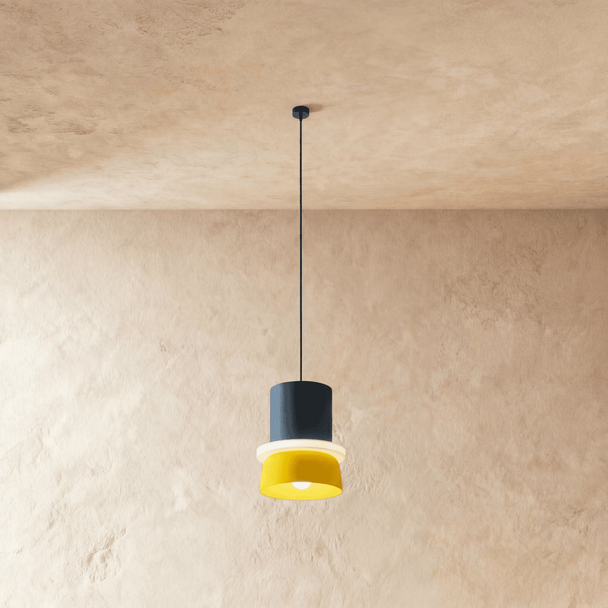 Modern Aluminium Dome Acrylic Pendant Light 1-Light