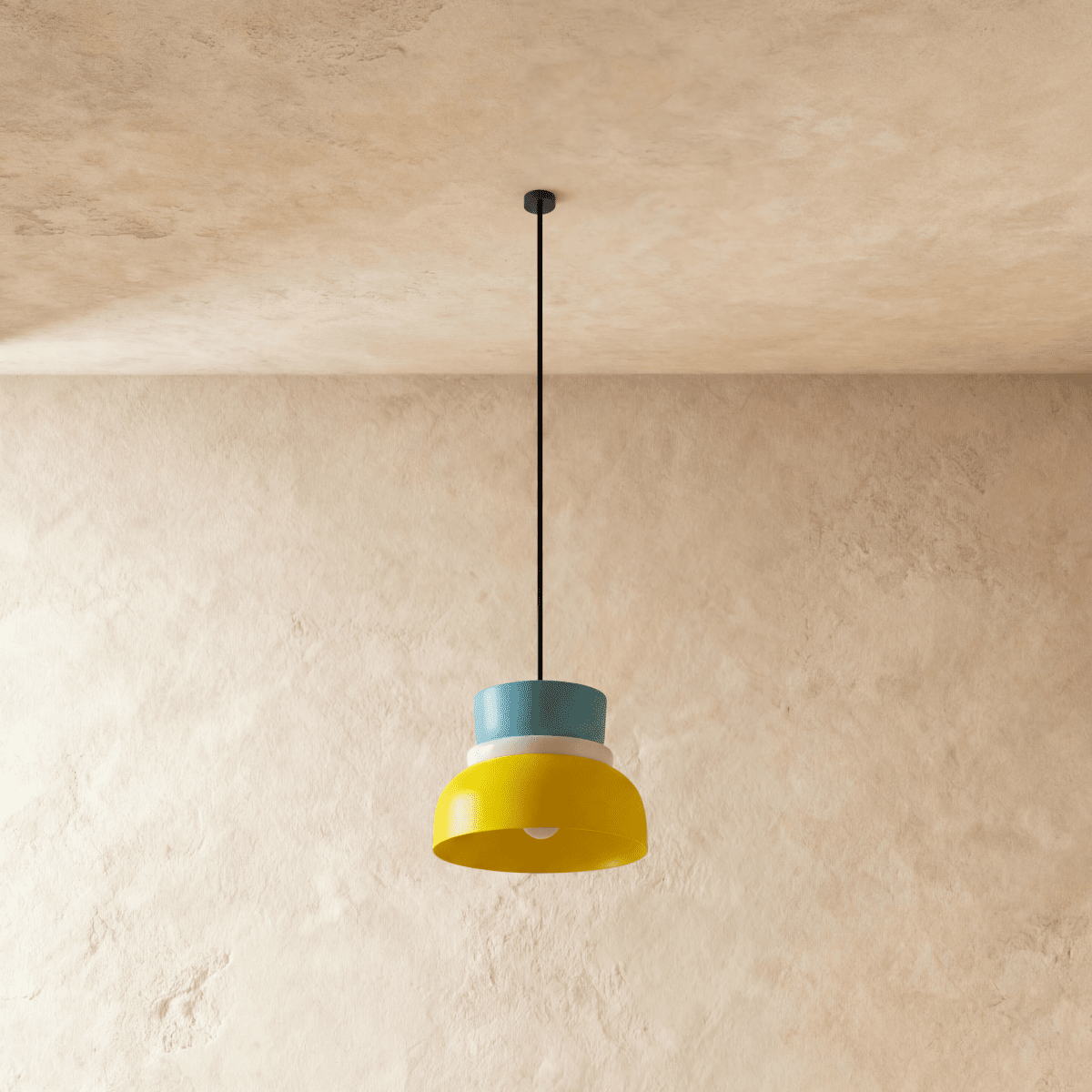 Modern Aluminium Dome Acrylic Pendant Light 1-Light