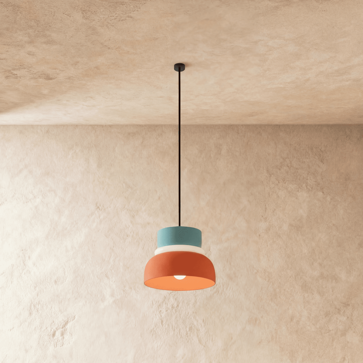 Modern Aluminium Dome Acrylic Pendant Light 1-Light