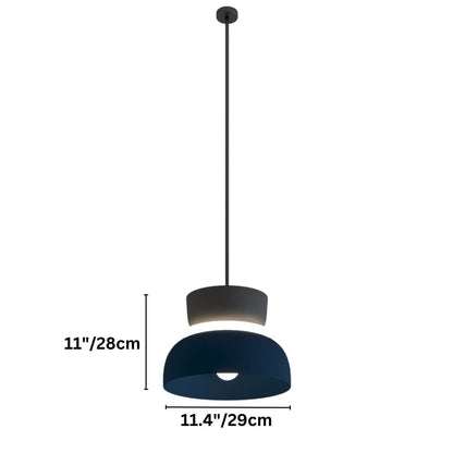 Modern Aluminium Dome Acrylic Pendant Light 1-Light