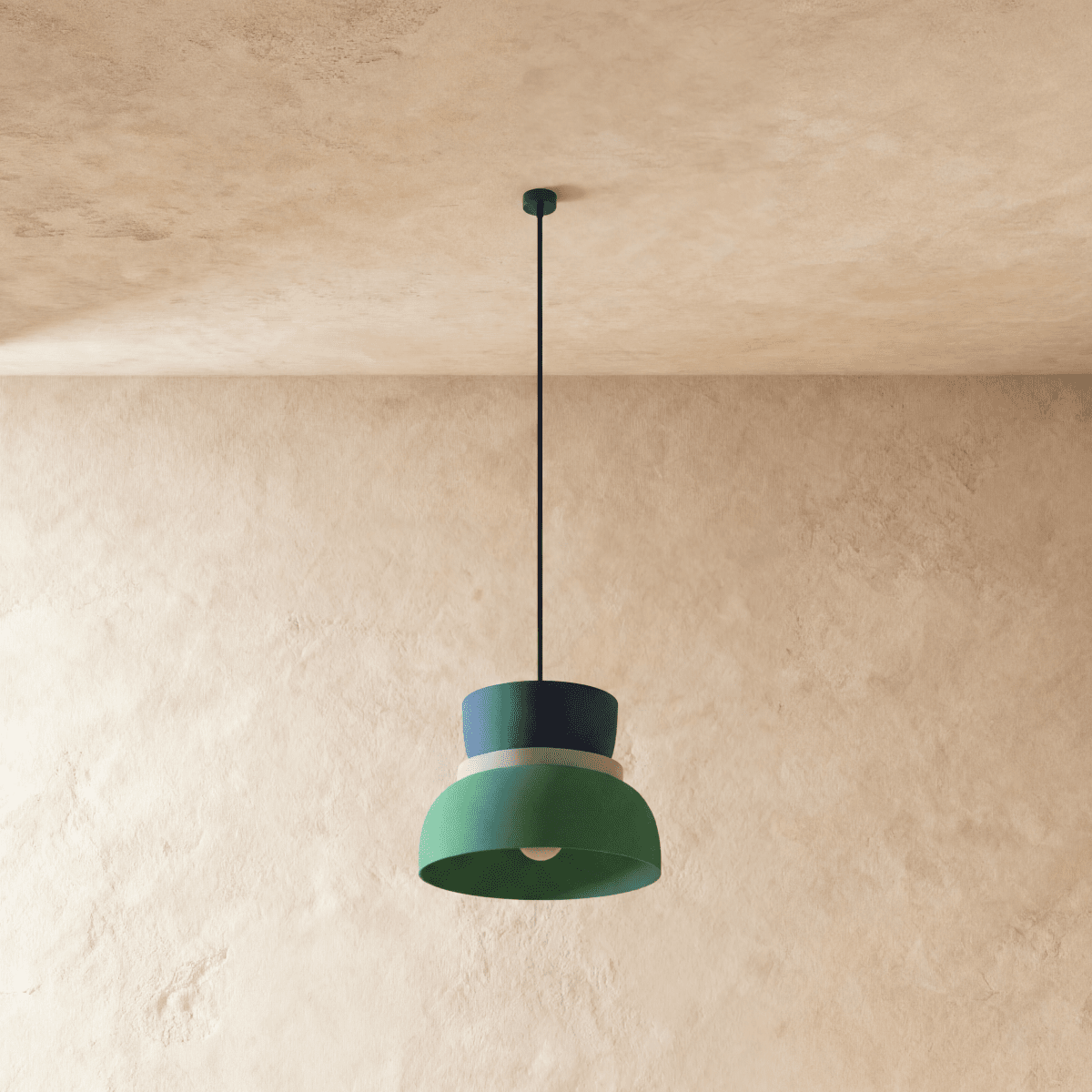 Modern Aluminium Dome Acrylic Pendant Light 1-Light