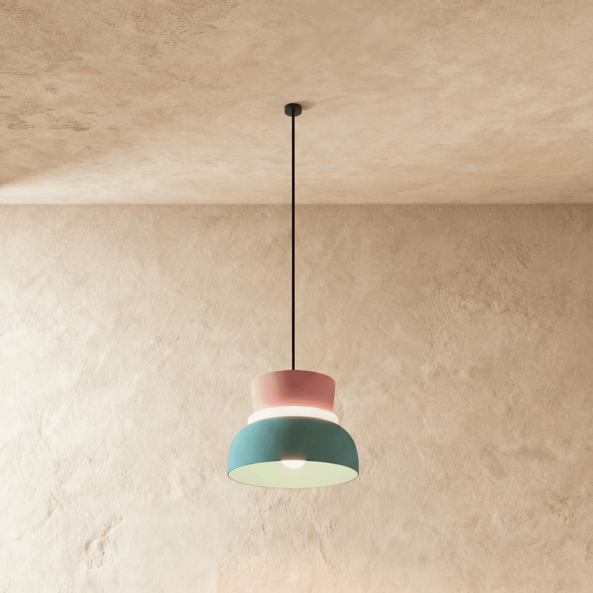 Modern Aluminium Dome Acrylic Pendant Light 1-Light