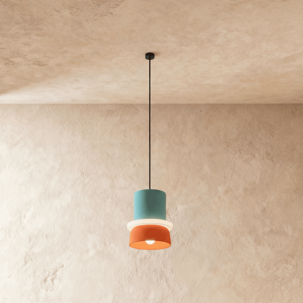 Modern Aluminium Dome Acrylic Pendant Light 1-Light