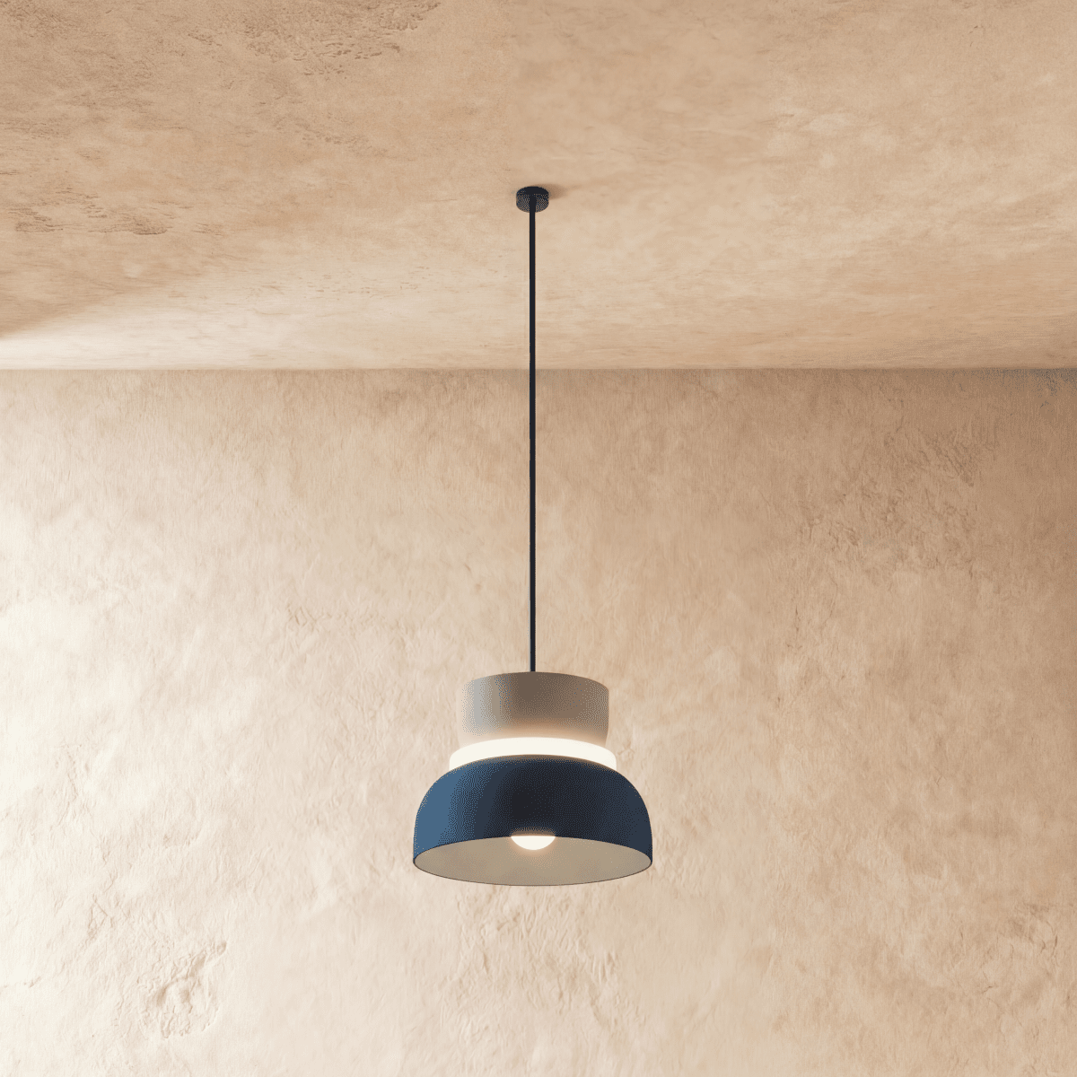 Modern Aluminium Dome Acrylic Pendant Light 1-Light